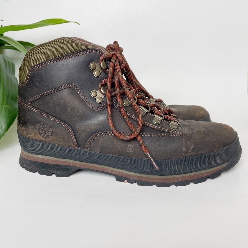 Timberland Classic Leather Euro Hiker Brown Men’s 9 - Picture 4 of 11